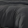 thumbnail image 3 of Uvi 3 Piece Queen Comforter Set - Cotton - Natural Crinkled Texture - Black, 3 of 5