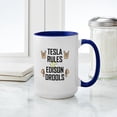 thumbnail image 4 of CafePress - Tesla Rules Mug - 15 oz Ceramic Large White Novelty Mug, 4 of 4