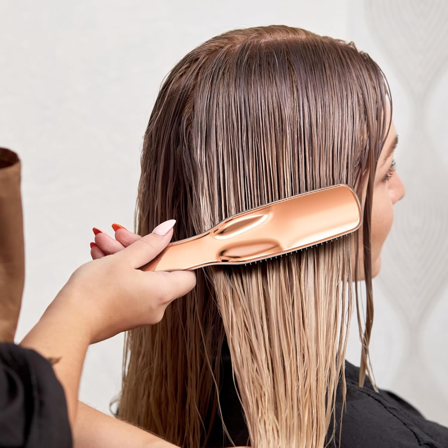 ABPETE Detangling Hair Brush, Dry and Wet Detangler Hair Brush for Women and Men, Massager Scalp Brush for Straight/Long/Fine Hair, Rose Gold
