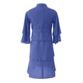 thumbnail image 6 of Girls Boho Maxi Dress 3-Piece Set Blue, Long Sleeve with Pockets & Headscarf for Party Church Holiday, Sizes 5-6Y to 13-14Y,Size 13-14 T, 6 of 9