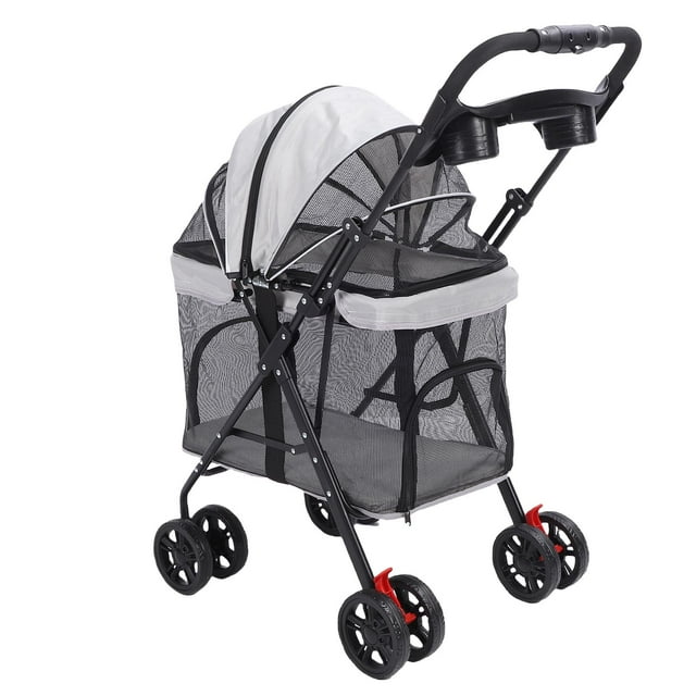Chariot de Promenade Pliable pour Animaux de Compagnie pour Voyage