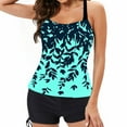 thumbnail image 1 of Maillots de Bain Grande Taille pour Femmes 2 Pcs Tankini Robe de Bain avec Short Taille Basse, 1 of 8