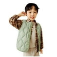 thumbnail image 5 of Puffer Jacket Kids Vest Green Cute Vest Sleeveless Sleeveless Jacket Waistcoat Outwear Compression Vest for Kids Little Girl Clothes Size 4T, 5 of 7