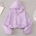 thumbnail image 2 of Chaqueta Ligera de Verano Color Sólido de las Niñas con Capucha de Moda Y Versátil para Niños Chaqueta Ligera, 2 of 9