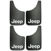 4 Piece Elite Series Logo Black 9 x 15 Mud Guards Splash Flaps Front Rear Universal for Jeep