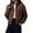 Brown, variant on NAYTOAO Womens Zip Up Stand Collar Jacket Multi Pocket Drawstring Hem Outerwear