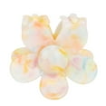 thumbnail image 4 of Women Hair Grabber, Multifunctional Lightweight Hair Claw Clip Flower Shape  For Daily Wear Colorful Orange, 4 of 8