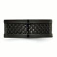 thumbnail image 3 of Titanium 9mm Black IP-plated with Carbon Fiber Inlay Polished Band Ring 10 Size, 3 of 6