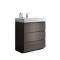 thumbnail image 7 of 30" Gray Bathroom Vanity with Sink, Large Storage Freestanding Bathroom Vanity for Modern Bathroom, One-Piece White Sink Basin Without Drain and Faucet, Pre-assembled, 7 of 7