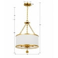 thumbnail image 2 of 513-GA Crystorama Lighting Broche - Three Light Chandelier in Traditional and Contemporary Style - 14 Inches Wide by 20 Inches High-Antique Gold, 2 of 9