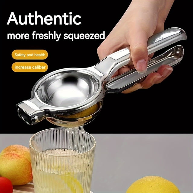 Stainless Steel Manual Juicer - Hand Press Lemon Squeezer, Orange Juice Extractor, Fruit Juicing Tool for Home Use - 1pc
