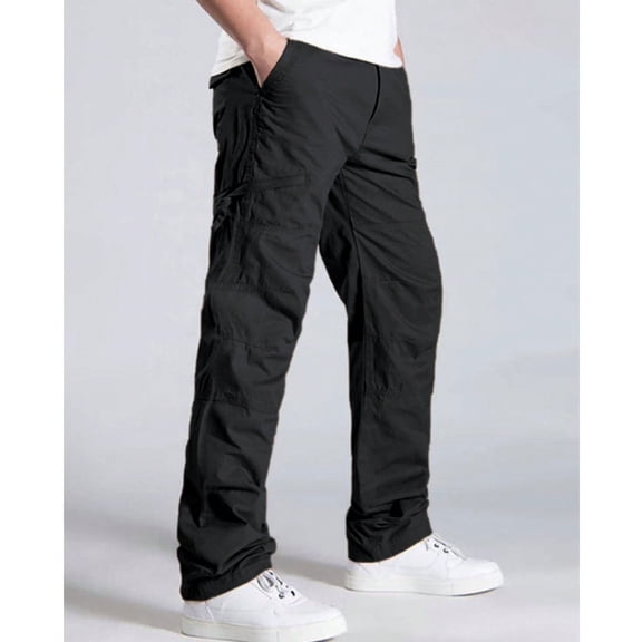 Casual Multi-Pocket Cargo Pants, Loose Straight Fit Outdoor Work Trousers for Men & Wom