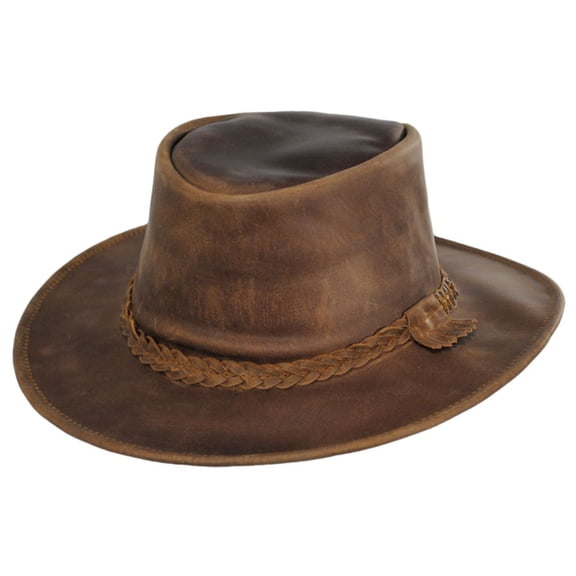 Crusher Leather Outback Hat - Copper - S  - Cooper