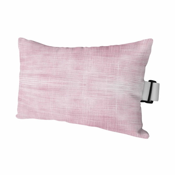 Dusty Rose Outdoor Pillows for Chaise Lounge Chair Waterproof Lumbar Pillows with Insert&Adjustable Strap Beach Headrest Pillow Vintage Solid Color Modern Minimalist Distressed Pool Pillow 11"x16"