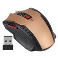 thumbnail image 1 of 113 2.4G 1600DPI Ratón inalámbrico USB Ratón de posicionamiento óptico ergonómico para computadora portátil Oro, 1 of 13