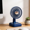 thumbnail image 6 of YiJuHui USB Rechargeable Mini Desk Fan, Portable Small Fan with 3 Speeds, Quiet Personal Cooling Fan for Office Desk Dorm Room Home Travel, Battery Operated Desktop Fan, 6 of 7