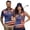 American Flag Firework, variant on Aplkyhs Tropical Lemon Flower Matching Couple Sport Shirts Quarter Zip Matching Golf Shirts for Couple Lightweight Mens Hawaiian Shirt Moisture Wicking Suitable for Outdoor Sports