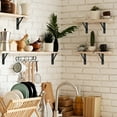 thumbnail image 4 of Oenbopo 12 "Heavy Duty Shelf Brackets, 12-Pack Large Wall Bracket for Garage Storage Shelves, Black Metal Shelf Brackets with Screws,90 Degree Triangle Corner Brace Joint Angle Bracket, 4 of 9