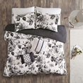 thumbnail image 4 of Intelligent Design Ensemble de Couette Imprimé Floral Noir/blanc Simple/Simple TG, 4 of 4