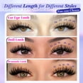 thumbnail image 2 of Kit de extensión de pestañas Yawamica Wispy Lash Clusters C Curl 10-18 mm, 2 of 7