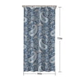 thumbnail image 5 of Blue Pioneer Flower and Paisley Pattern (3) Shower Curtain 36"x72" ,Bathroom Decorative Shower Curtains Set with 12 Hooks,Modern Waterproof Washable Shower Curtain, 5 of 6