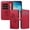 Red, variant on Flip Phone Case for Samsung Galaxy S10e, Card Holder and Kickstand, Shockproof and Scratch Resistant, Green