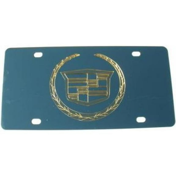 Cadillac All Gold Logo Stainless Steel Plate