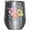 Silver, variant on Aloha State of Mind with Tropical Flowers Art, Beach or Summer Themed Merch Gift, Stainless Steel 12oz Wine Tumbler