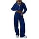 thumbnail image 3 of Conjunto Deportivo Informal de 2 Piezas para Mujer, Sudadera con Capucha y Pantalón Deportivo, Ideal para Viajes y Aeropuertos. Conjuntos de Estar por Casa. Azul M, 3 of 8