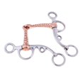 thumbnail image 1 of keepw Cheval en Acier Inoxydable 5 Pouces pour Embout de Snaffle avec Vis Incrustation de Cuivre Équestre, 1 of 6