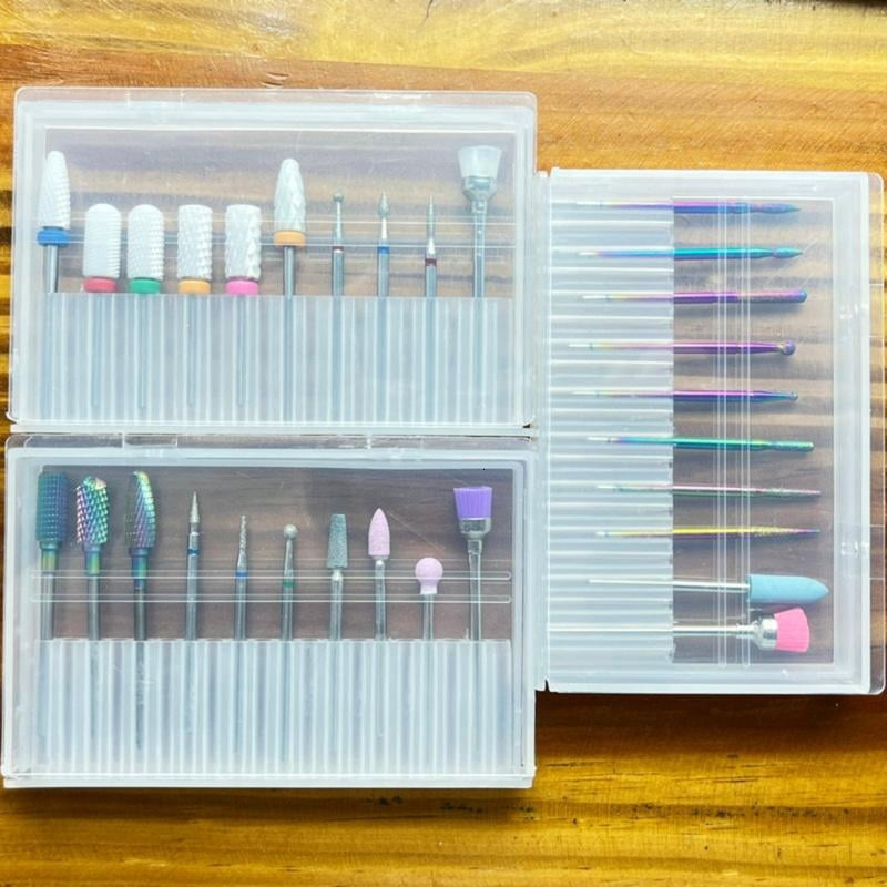 30Pcs Nail Drill Bits Sets Electric Ceramic Acrylic Gel Nail Bit