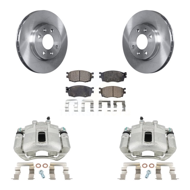 Transit Auto Front Disc Brake Caliper Rotors and Ceramic Pads Kit for Car Hyundai Accent Kia Rio Rio5 KC8-100680T