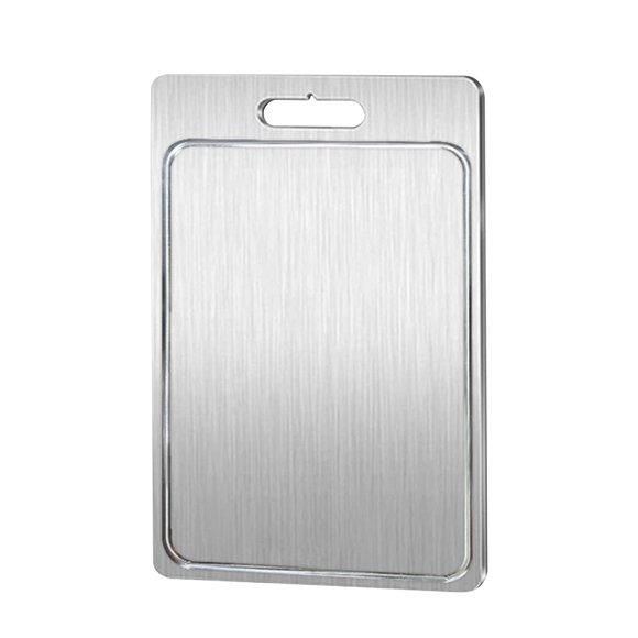 Hyasfey Stainless Steel Cutting Board Double-Sided Chopping Boards for Kitchen Heavy Duty Meat Fruit Vegetable Slicing Board