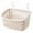 D, variant on Plastic Hanging Shower Basket with Hook - Bathroom and Kitchen Storage Organizer for Toiletries and Supplies