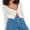 White, variant on Gupgi Crochet Tops for Women Knitted Cover Ups Summer Long Sleeve Hollow Out Button Down Crop Top