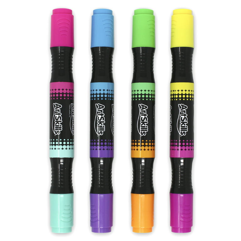 ArtSkills® Double-Sided Neon Markers, Assorted, Pack Of 4