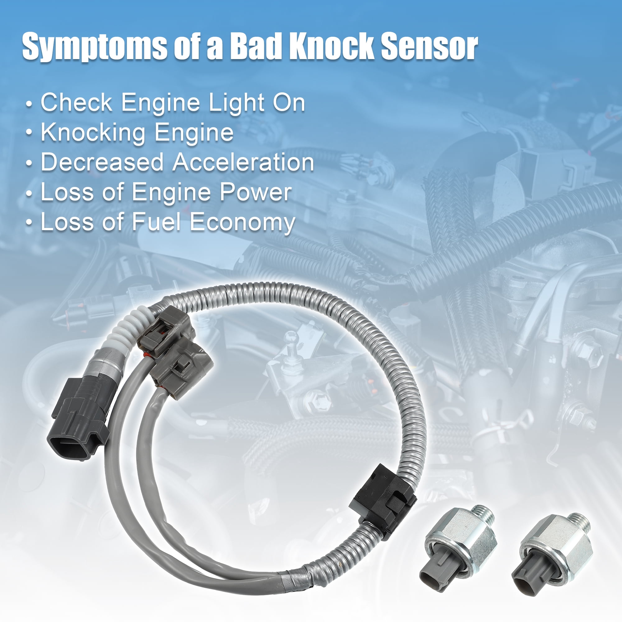 Unique Bargains 1 Set 89615-12090 89615-12050 Car Engine Knock Detonation Sensor for Toyota Avalon 00-04