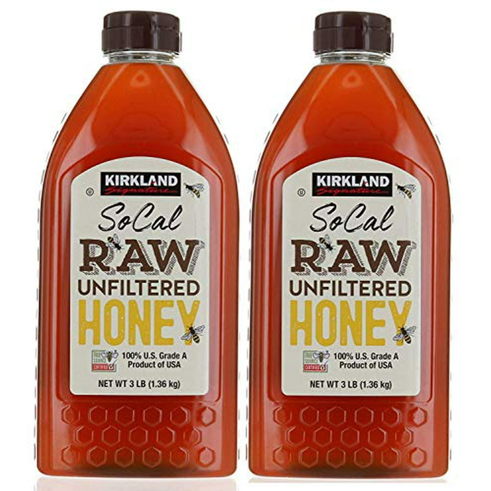 Pack of 2 Southern California Raw Unfiltered Honey 3lbs, Product of USA