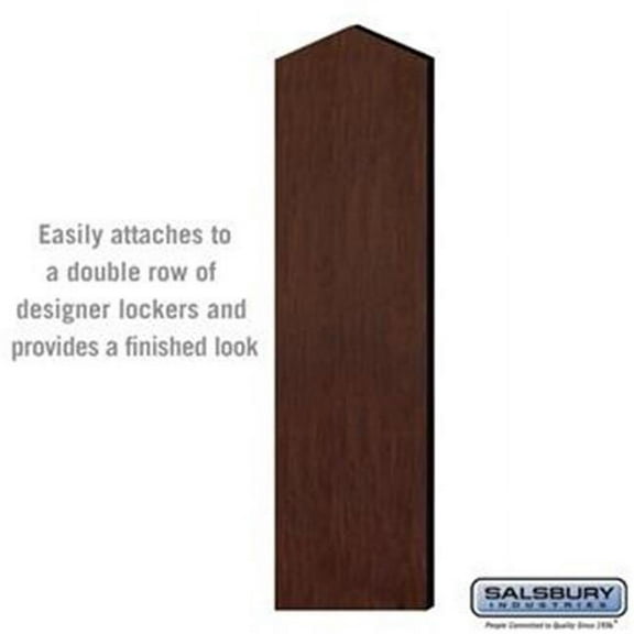 SalsburyIndustries  6 ft. High - 18 in. Deep Designer Wood Locker Double End Side Panel - Mahogany