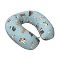 thumbnail image 2 of Disketp Dog Pets Travel Pillow Memory Foam Neck Pillow Support Pillow for Camping, Sleeping Rest Cushion Airplane Pillow, 2 of 8