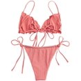 thumbnail image 2 of Maillot de Bain Bikini Triangle à Volants Froncé, 2 of 4