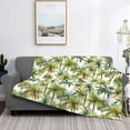 thumbnail image 2 of Fotbe Green Hawaii Palms Manta de Franela con Estampado, Manta Ultrasuave para Cama, Sofá, Auto, Hipoalergénica y Antibolitas-50"x40", 2 of 6