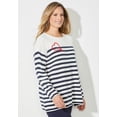 thumbnail image 3 of Catherines Women's Plus Size Liz&Me Heart & Soul Stripe Sweater, 3 of 4