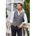 thumbnail image 6 of COOFANDY Men's V-Neck Suit Vests Fashion Formal Slim Fit Business Dress Vest Waistcoat, 6 of 9