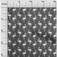 thumbnail image 2 of oneOone Cotton Cambric Black Fabric Flamingo Sewing Material Print Fabric By The Yard 42 Inch Wide, 2 of 5