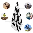 thumbnail image 5 of Qxltty Black and White Checkered Ultra-Thin Lightweight Towel Quick-Dry Absorbent Portable Towel Ideal for Camping Running Cycling Gym Use, 5 of 6