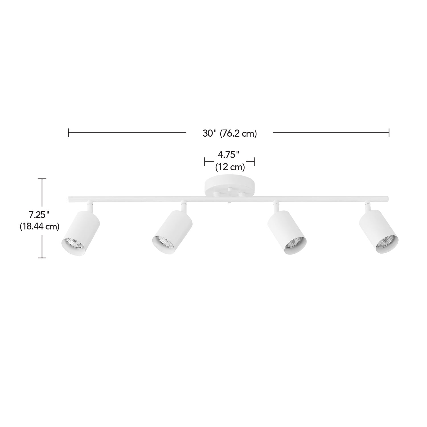 Globe Electric 4-Light Matte White Track Lighting