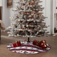 thumbnail image 6 of Balery Buffalo Plaid Forest Printed Christmas Tree Skirt , Merry Christmas Party Christmas Tree Decoration,Adjustable Tree Skirt-30", 6 of 8