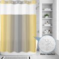 thumbnail image 2 of No Hook Shower Curtain, Yellow Gray Ombre Shower Curtains for Bathroom with See Through Top Window, Modern Gradient Abstract Art Waterproof & Washable Bath Curtain 60"x72", 2 of 9