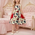 thumbnail image 5 of Jinhomg Girls Sleeveless Summer Dresses Fancy American Flag Graphic Midi Dress Casual Comfy Spaghetti Strap Cami Dresses Toddler Kids 4Th Of July Gifts Beige 3 Years, 5 of 8